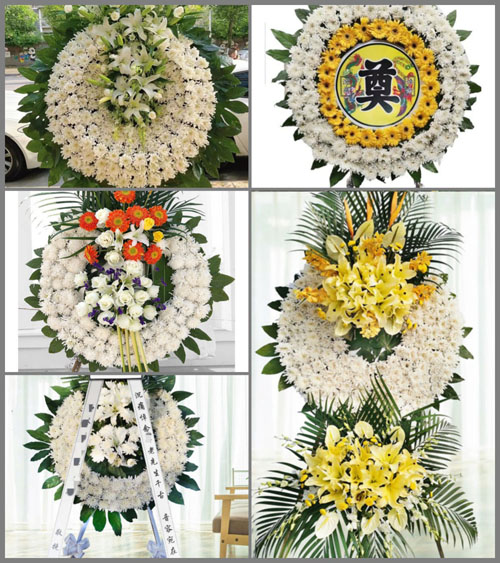 山东莱芜钢城区艾山街道南仓峪村花圈速递